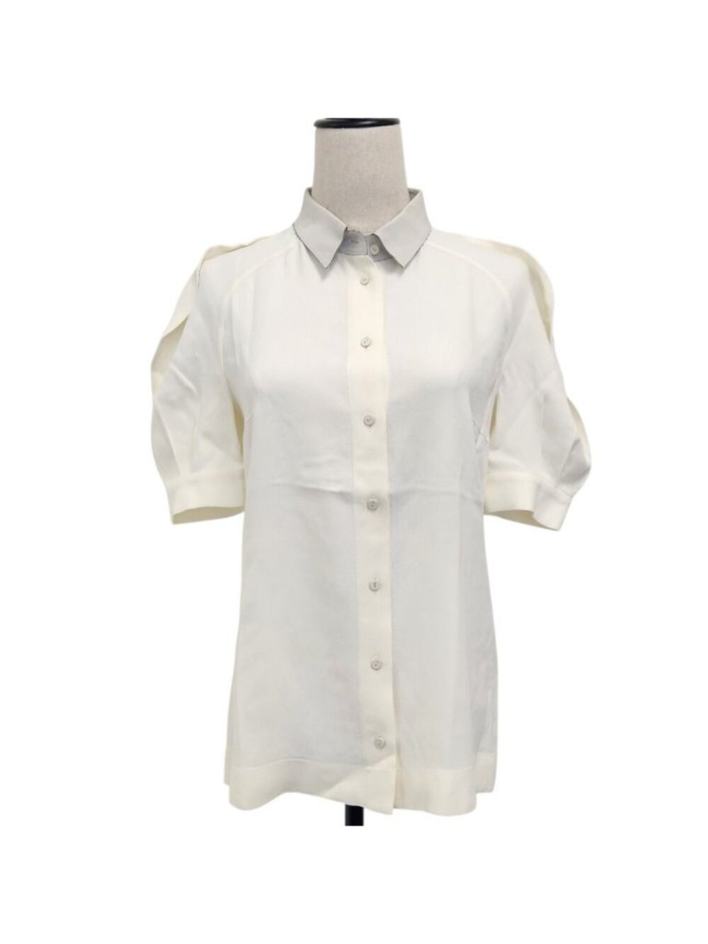 Fendi Short Sleeve Blouse Shirt White Spring Summer 40